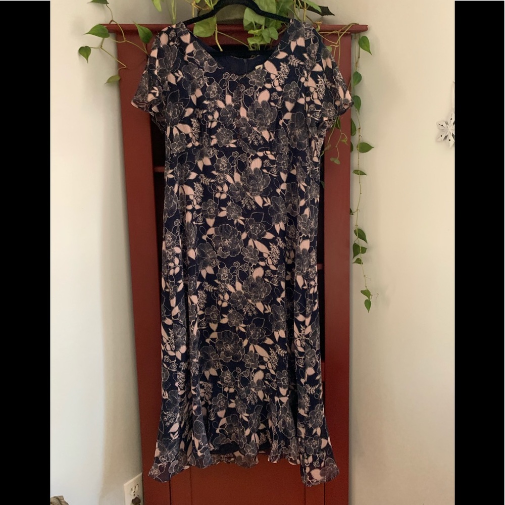 🌈 Sag Harbor Blue and Pink Floral Dress